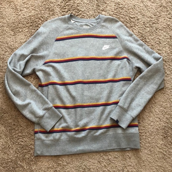 nike striped sweater